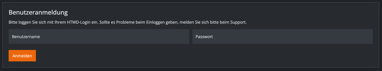 Login-Maske
